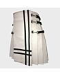 White Leather Kilt 