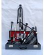 Grey Watch Tartan Black Finish Bagpipe Set