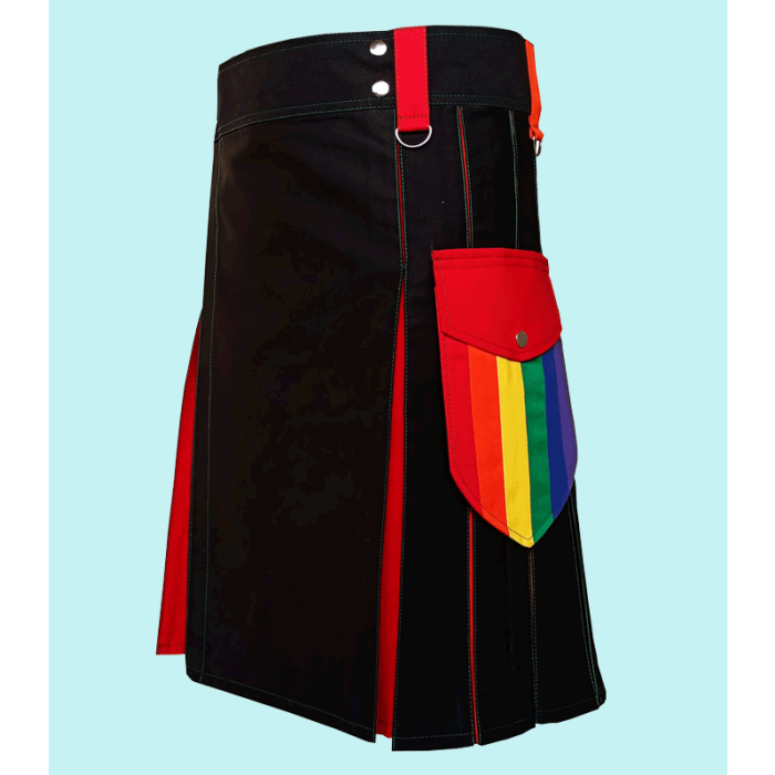 Gay Pride Rainbow Utility Hybrid Kilt for at Kilt Home