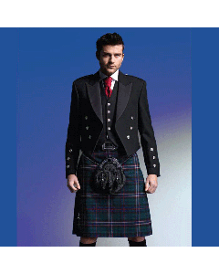 Scottish National Tartan Kilt Prince Charlie Outfit 