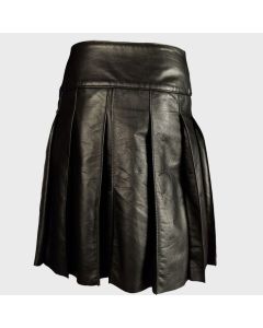Black Leather Gothic Utility Kilt 
