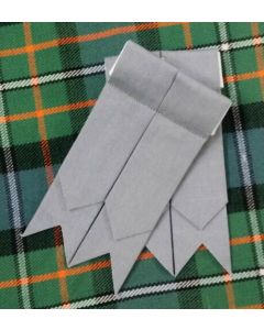 Flashes Plain Grey Tartan Acrylic Wool Garter Pointed