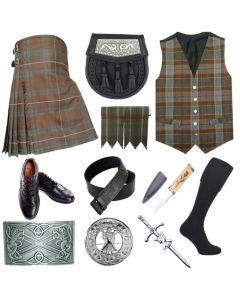 Fraser Weathered Tartan Kilt And Accessories Deal
