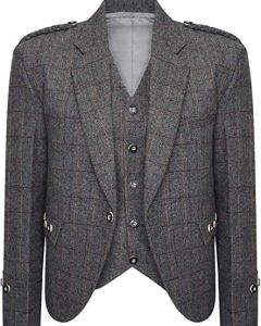 Gray Tweed Men's Argyle Jacket