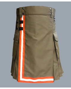 Firefighter Khaki  hybrid kilt for men