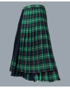Women fashion long tartan skirt