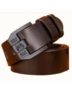 Real Brown Black leather belt
