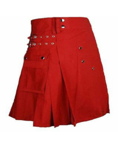 Women Red Utility kilts available all sizes