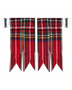 HS Scottish Kilt Hose Sock Flashes Garters Pointed Various Tartans Highland Wear 