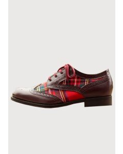  Leather And tartan brogue Shoes