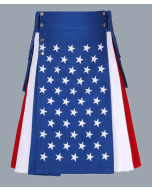 American Flag Handmade Stylish Men's Utility Kilt