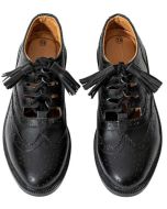 Ghillie Brogues Black Leather Ghillie Brogues