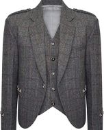 Gray Tweed Men's Argyle Jacket 