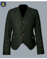 Green Argyle Jacket And Vest