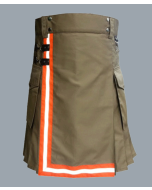 Firefighter Khaki  hybrid kilt for men