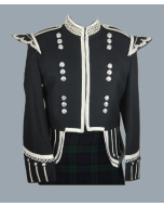 Black Green Military Marching Band Drummer Jacket