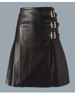 Black Leather Mini Skirt For Women