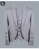 Light Blue Argyle Jacket And Vest