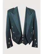 prince charlie green scottish jacket with vest coat