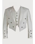 prince charlie White color scottish jacket with vest coat