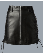 Leather Mini Kilt For Women
